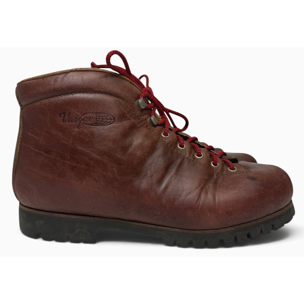 Vintage Vasque Highlander Boots Mens 11.5 Brown Mountaineering Leather  Italy